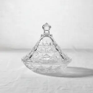 The Atelier Minimalist Glass Confectionery Vault (Covered Cookie Bowl)
