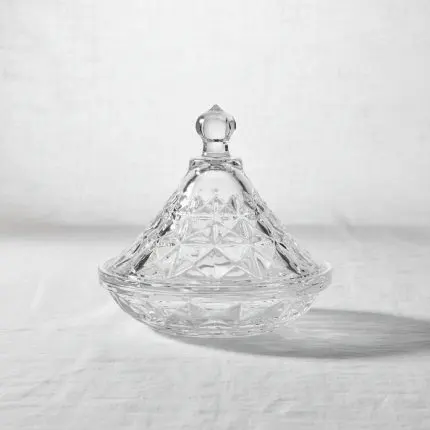 The Atelier Minimalist Glass Confectionery Vault (Covered Cookie Bowl)