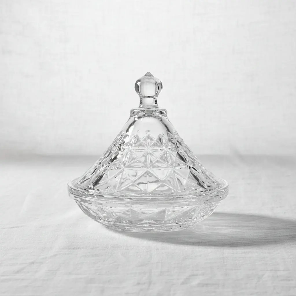 The Atelier Minimalist Glass Confectionery Vault (Covered Cookie Bowl)