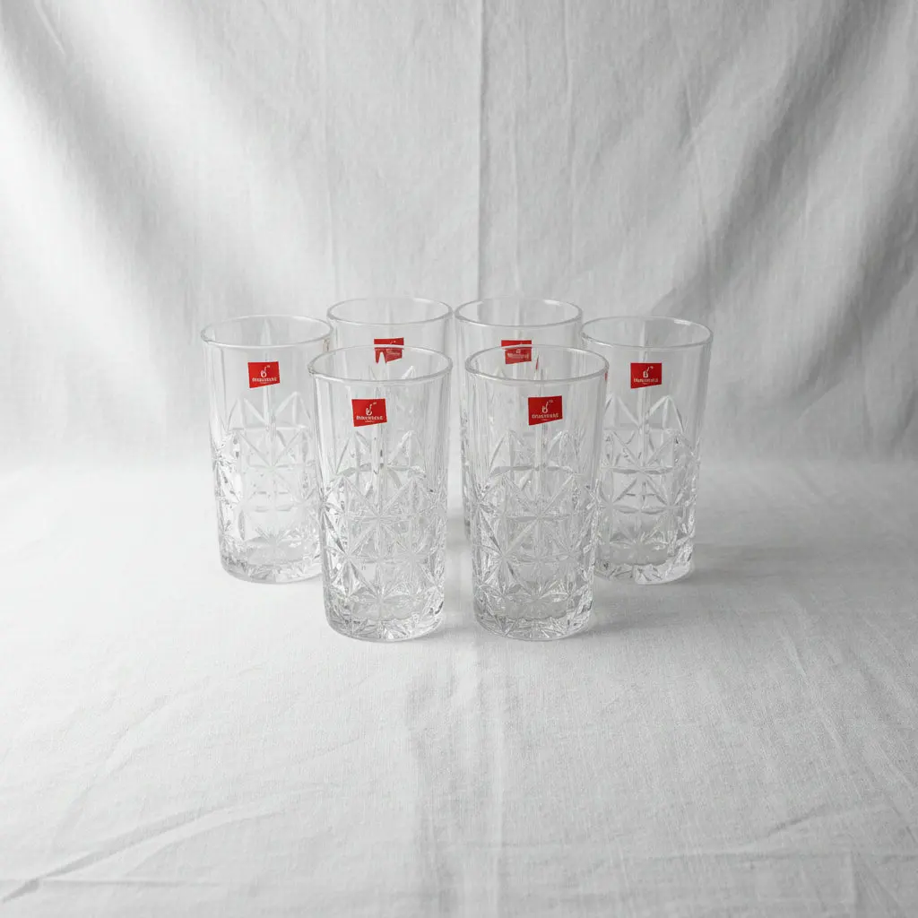 The Lumina Minimalist 6-Piece Glass Highball Suite The Lumina Minimalist 6-Piece Glass Highball Suite