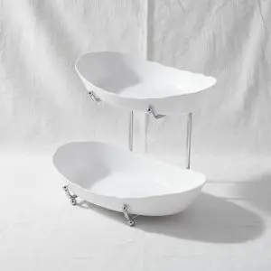 The Minimalist Hospitality Pavilion (2-Tier Stainless Serving Tray)