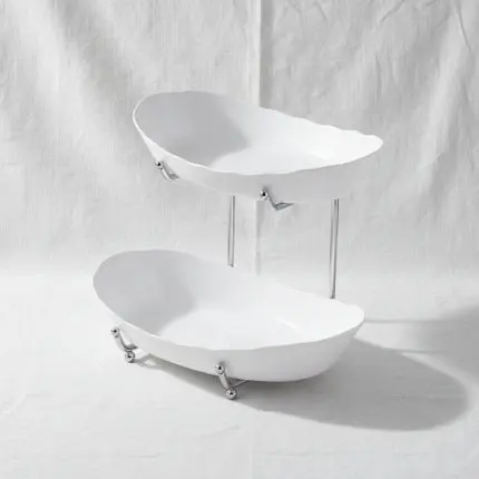 The Minimalist Hospitality Pavilion (2-Tier Stainless Serving Tray)