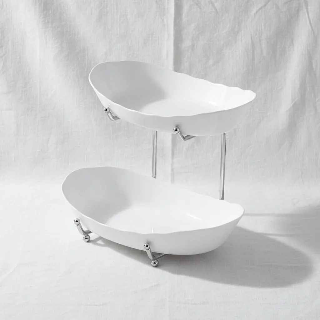 The Minimalist Hospitality Pavilion (2-Tier Stainless Serving Tray)