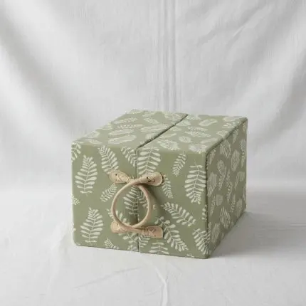Vibrant Green Mixed Pattern Decorative Storage Box & Organizer