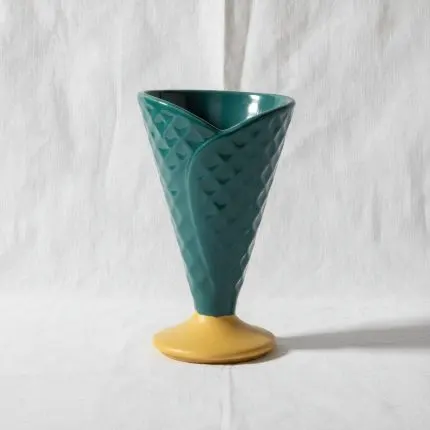Porcelain Ice Cream Cup Dark Green