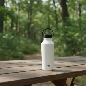 TYESO Vacuum Insulated Sports Bottle with Soft Silicone Handle (500ml)