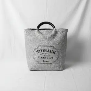 The Solstice Minimalist Slate Vault (Grey Storage Bag W/Wooden Handle)