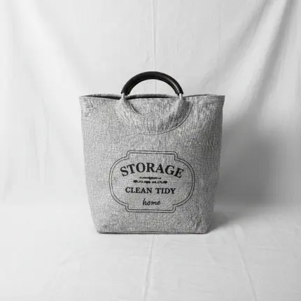 The Solstice Minimalist Slate Vault (Grey Storage Bag W/Wooden Handle)