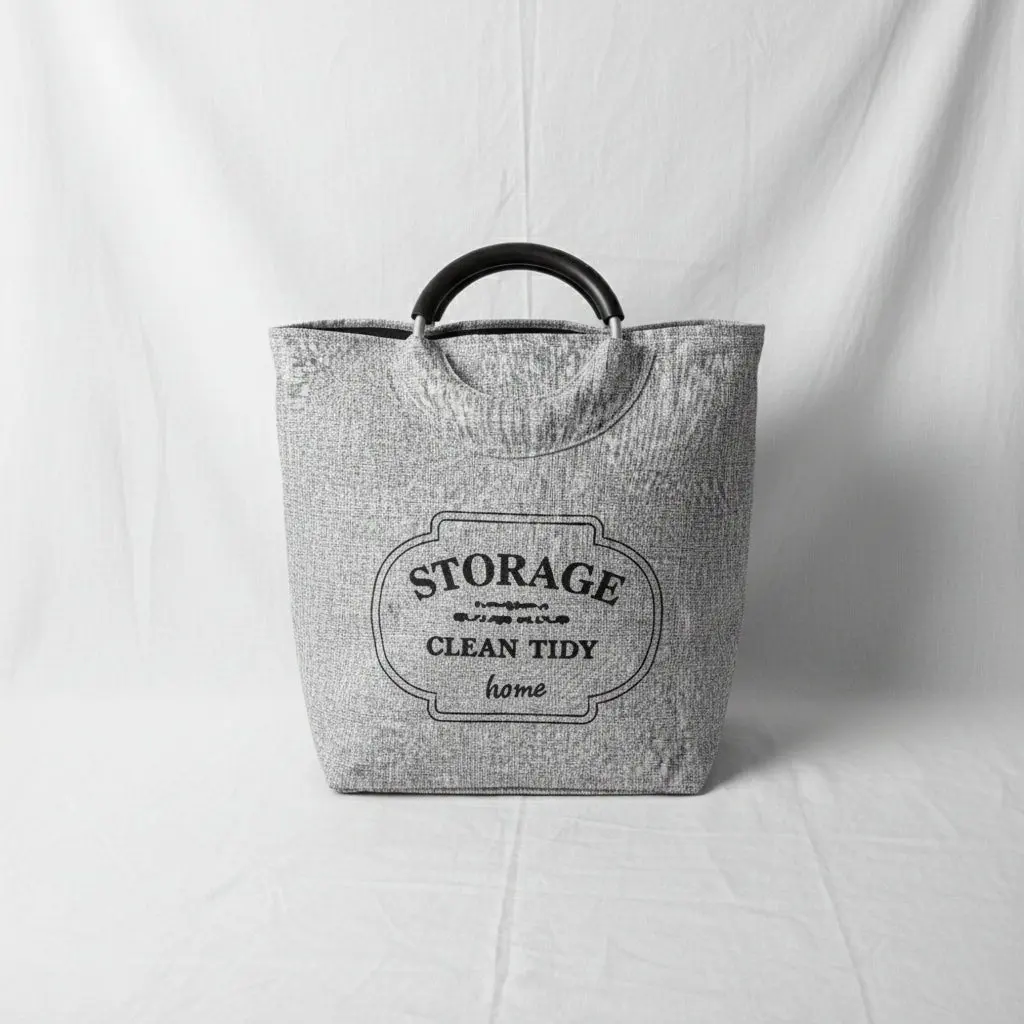 The Solstice Minimalist Slate Vault (Grey Storage Bag W/Wooden Handle)