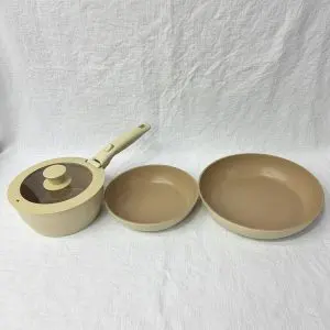 The Citron 5-Piece Light Forged Cookware Set with Detachable Cream Handle