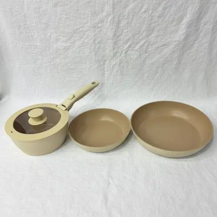 The Citron 5-Piece Light Forged Cookware Set with Detachable Cream Handle