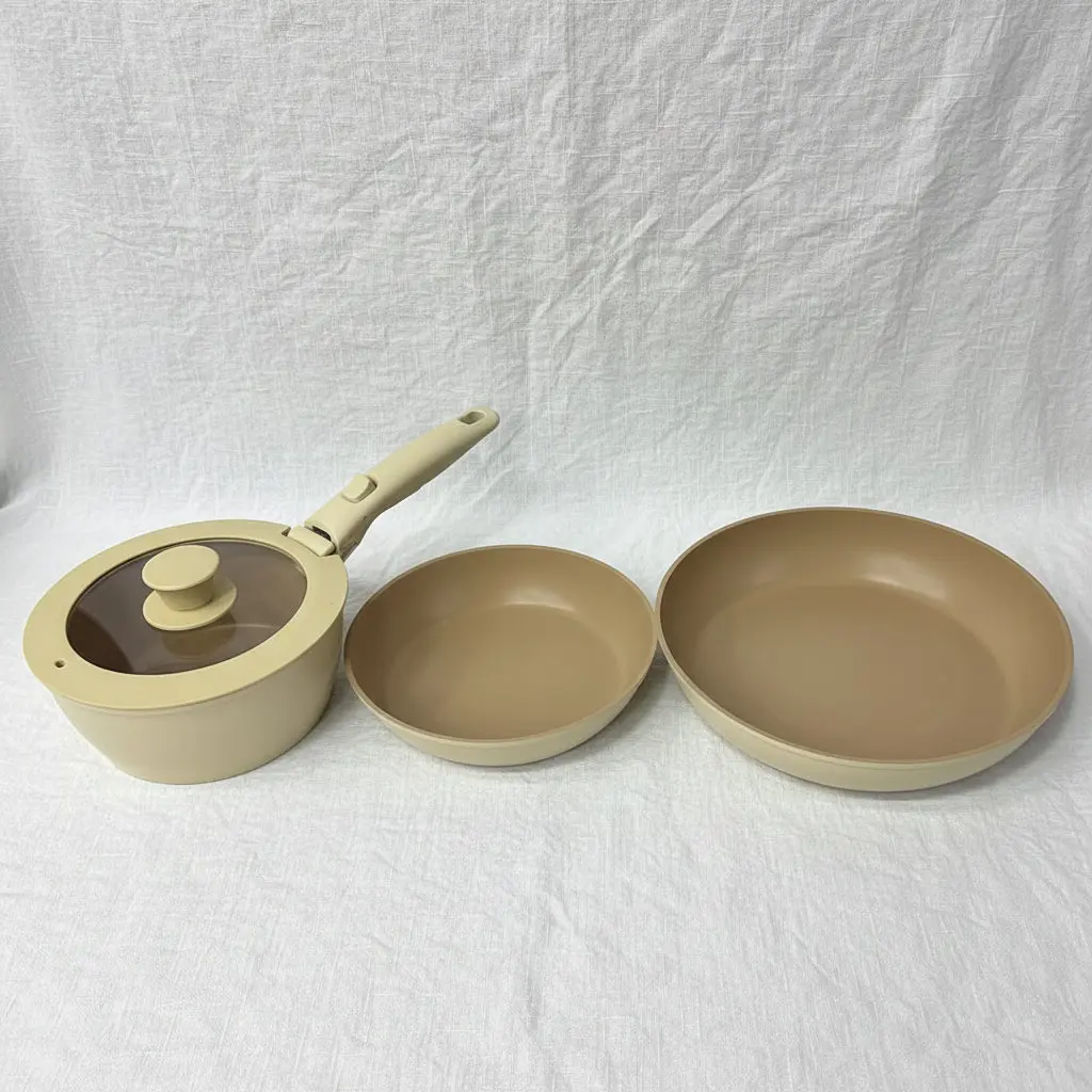 The Citron 5-Piece Light Forged Cookware Set with Detachable Cream Handle