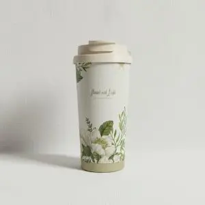 The Botanical Bloom 520ml 2-in-1 Stainless Steel Coffee Tumbler
