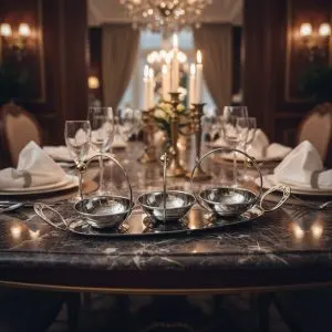 The Forge Linear Iron and Glass Decorative Tray