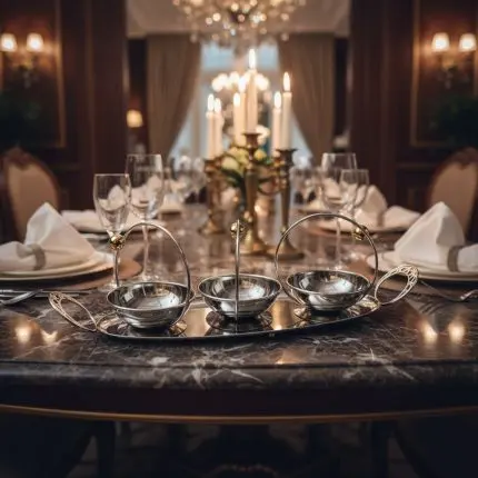 The Forge Linear Iron and Glass Decorative Tray