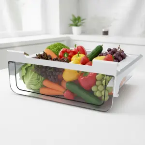 Clear Plastic Refrigerator Organizer Bin (Modular Streamlined Edition)