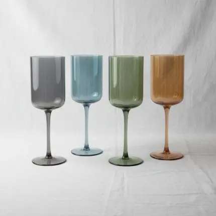 ( Buy 1 Get 1 Free ) Opulent Vibrant Colored Crystal 4-Piece Juice & Cocktail Glass Set