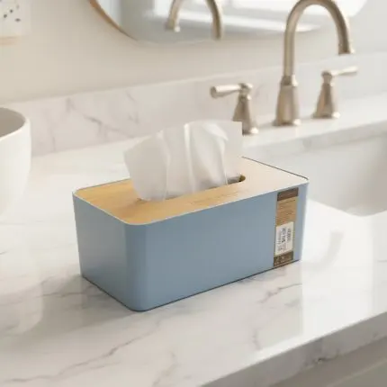 Tessie & Jessie Blue Tissue Box