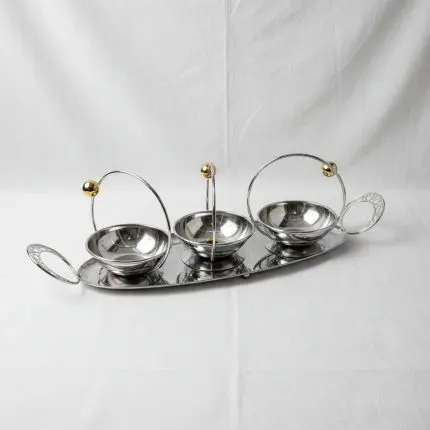 The Forge Linear Iron and Glass Decorative Tray