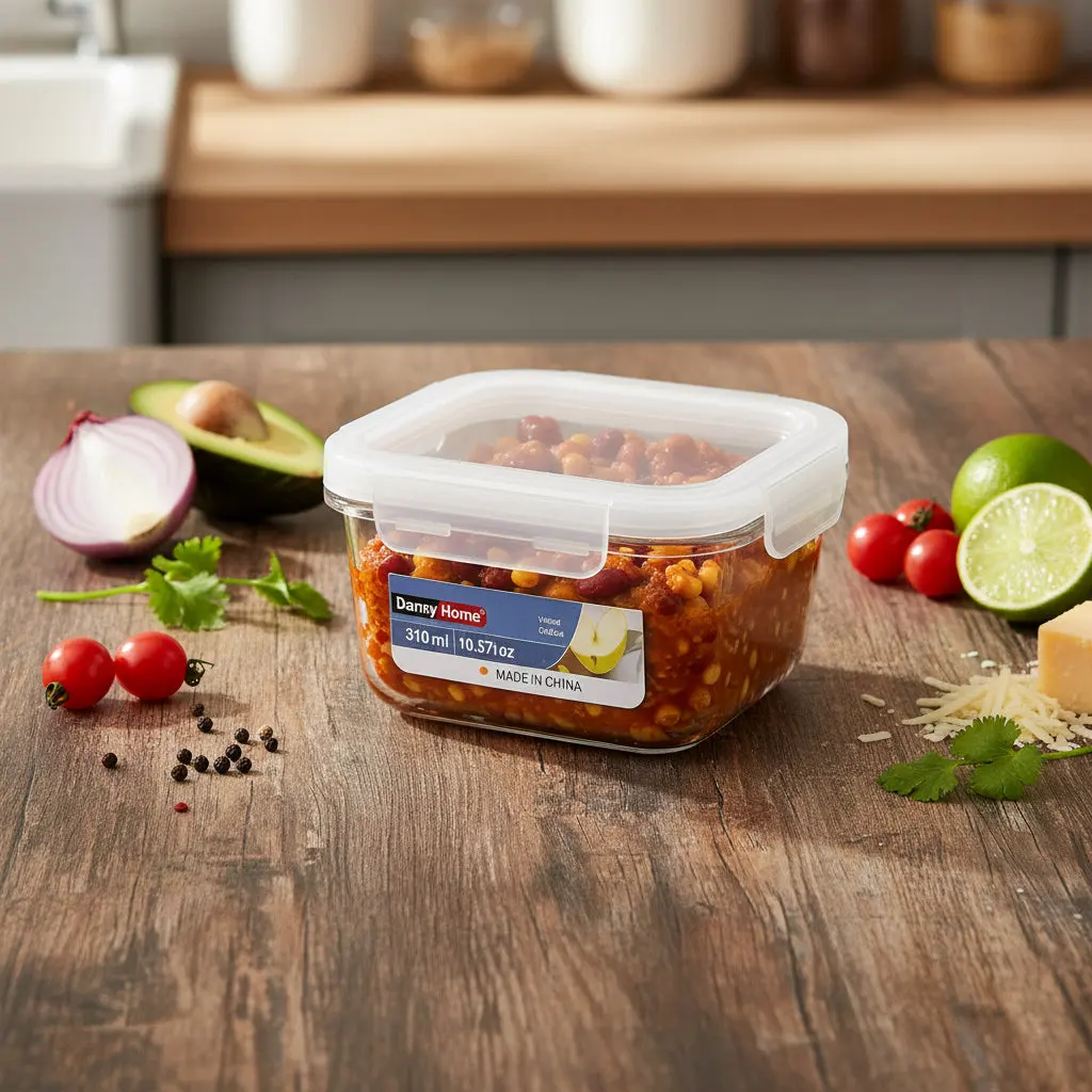 Danny Home Glass Refrigerator Food Container (1L)