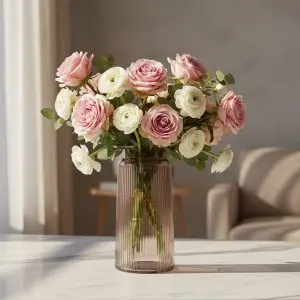 Elegant Earthy Brown Glass Decorative Flower Vase (25cm)