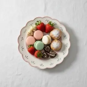 Gold Porcelain Large Circular Plate