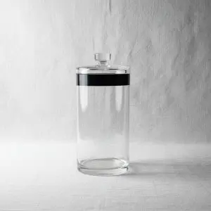 Acrylic Round Storage Jar XXL Black