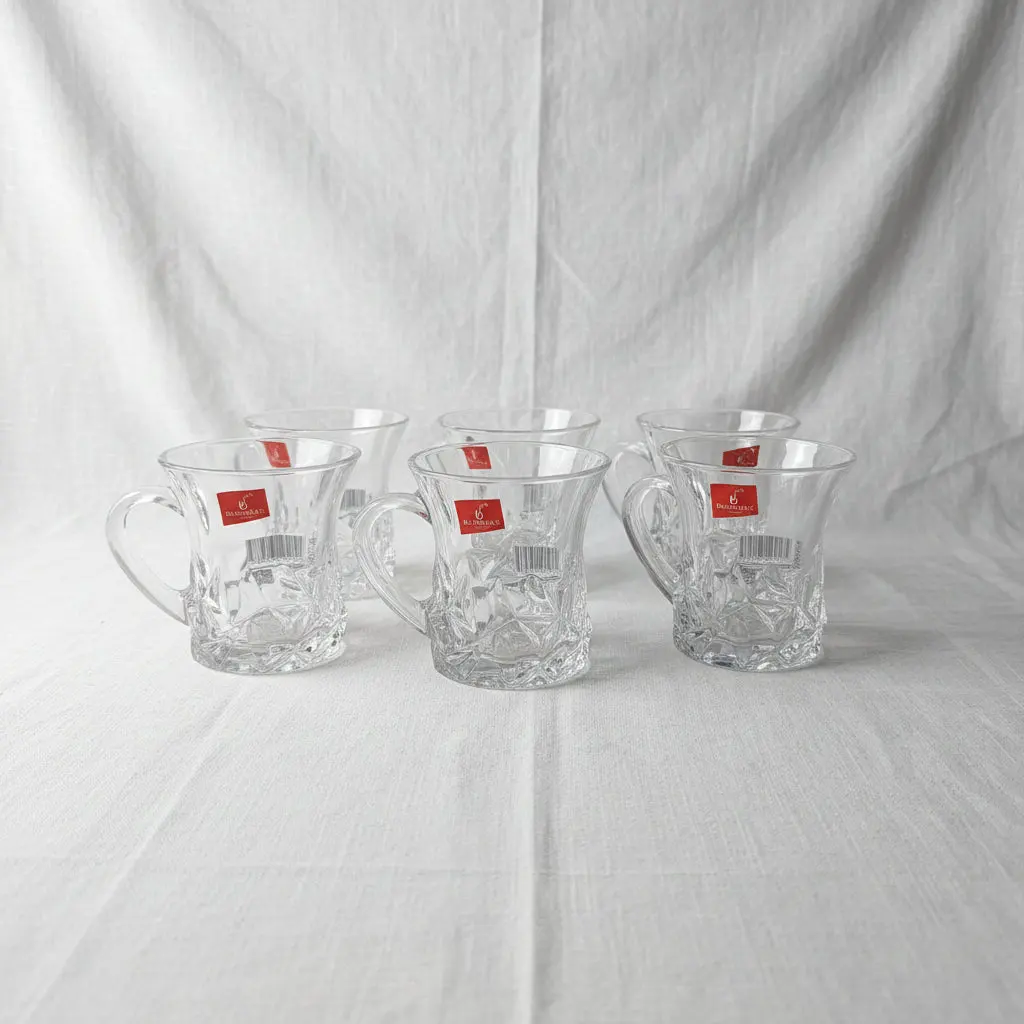 The Cristallo Minimalist 6-Piece Glass Mug Suite