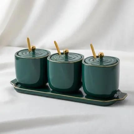 The Minimalist Culinary Sanctuary (La Maya Green Spice Set 3 Pieces In Tray)