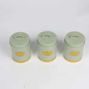 Elegant Venezia Matte Bread Bin & 3-Piece Canister Set