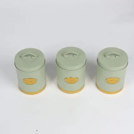Elegant Venezia Matte Bread Bin & 3-Piece Canister Set