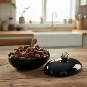 The La Maya Ceramic Black Handle Tray