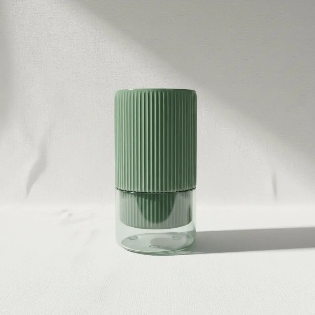 The Celadon Minimalist Porcelain Kitchen Utensils Holder (Rich Green)