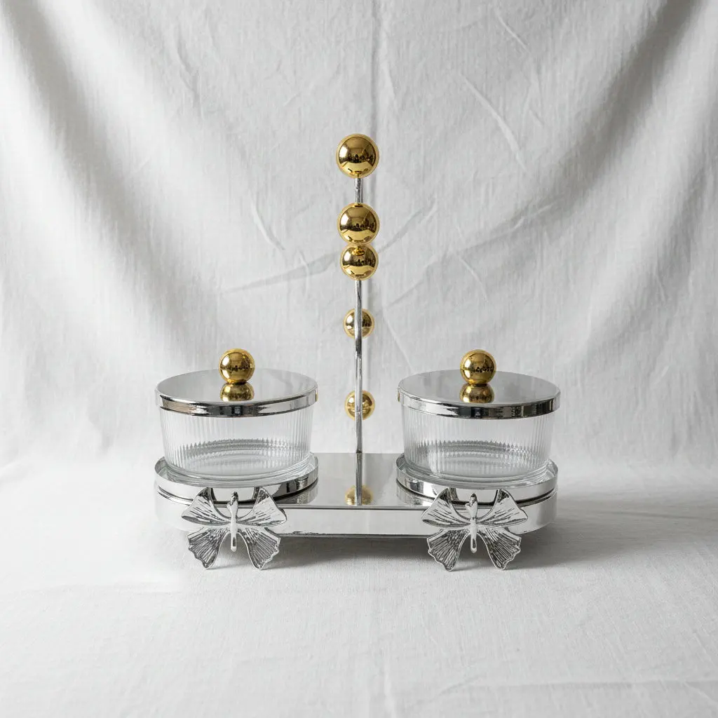 The Contour Radiused Iron and Glass Tray