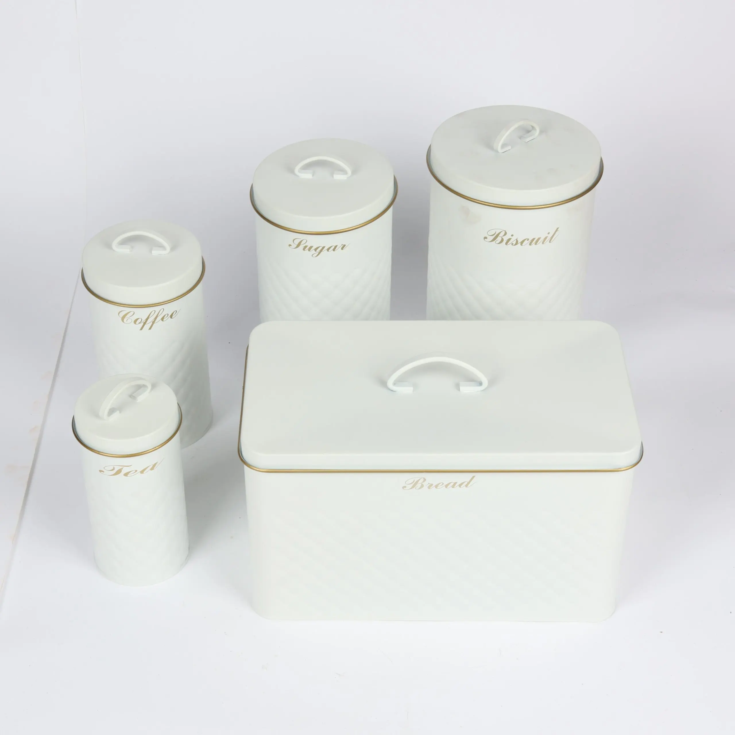 The Luxormove 5-Piece Obsidian Black Metal Canister Suite