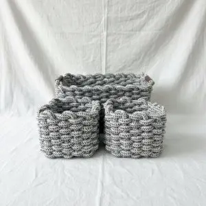 Fabric Basket Bathroom Set