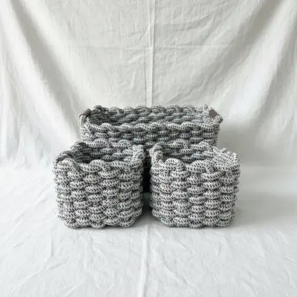 Fabric Basket Bathroom Set