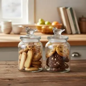 The Minimalist Culinary Sanctuary (Storage Glass Jars 2 Pcs)