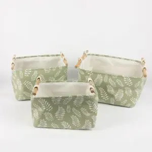Contemporary Pattern Printed Fabric Storage Basket
