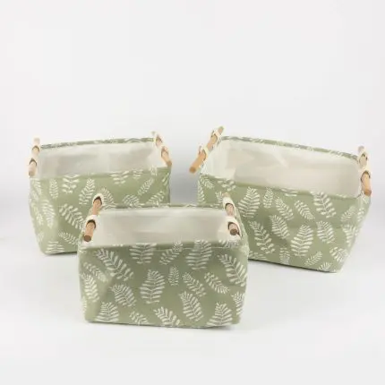 Contemporary Pattern Printed Fabric Storage Basket