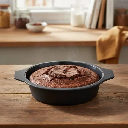 Premium Grey & Pink Silicone Cake Pan with Reinforced Frame (29.5cm)