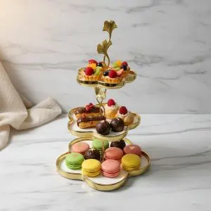 Ceramic Decorative Candy 3 Level Tray