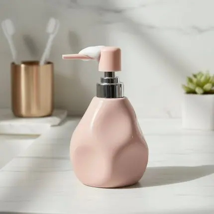 Porcelain Liquid Soap Bottle – Pink – 2728