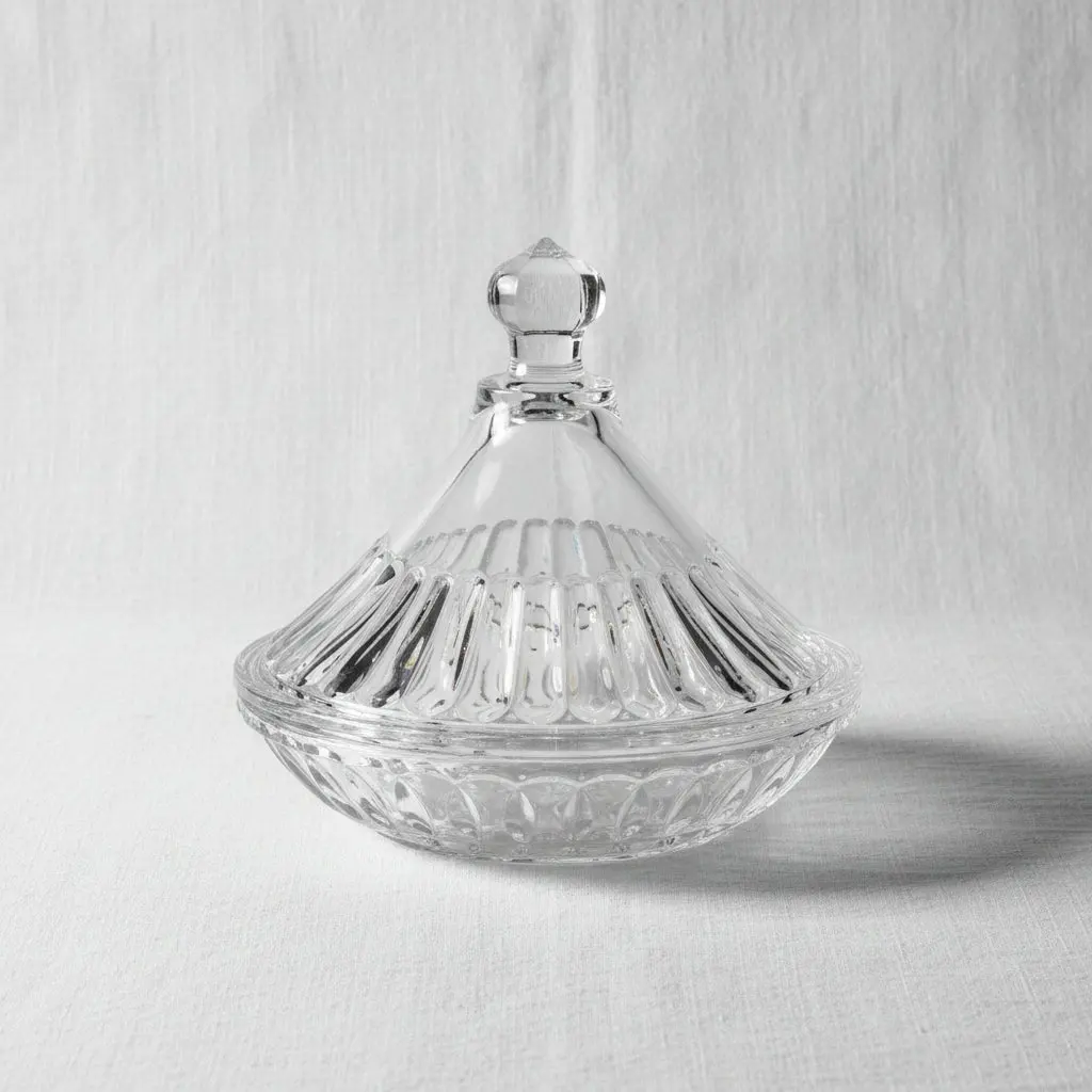 The Conservatory Minimalist Glass Confectionery Vault (Covered Cookie Bowl)