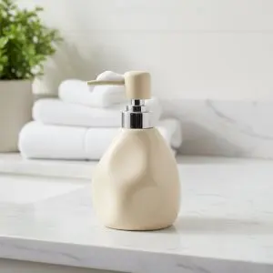 Porcelain Liquid Soap Bottle – Beige