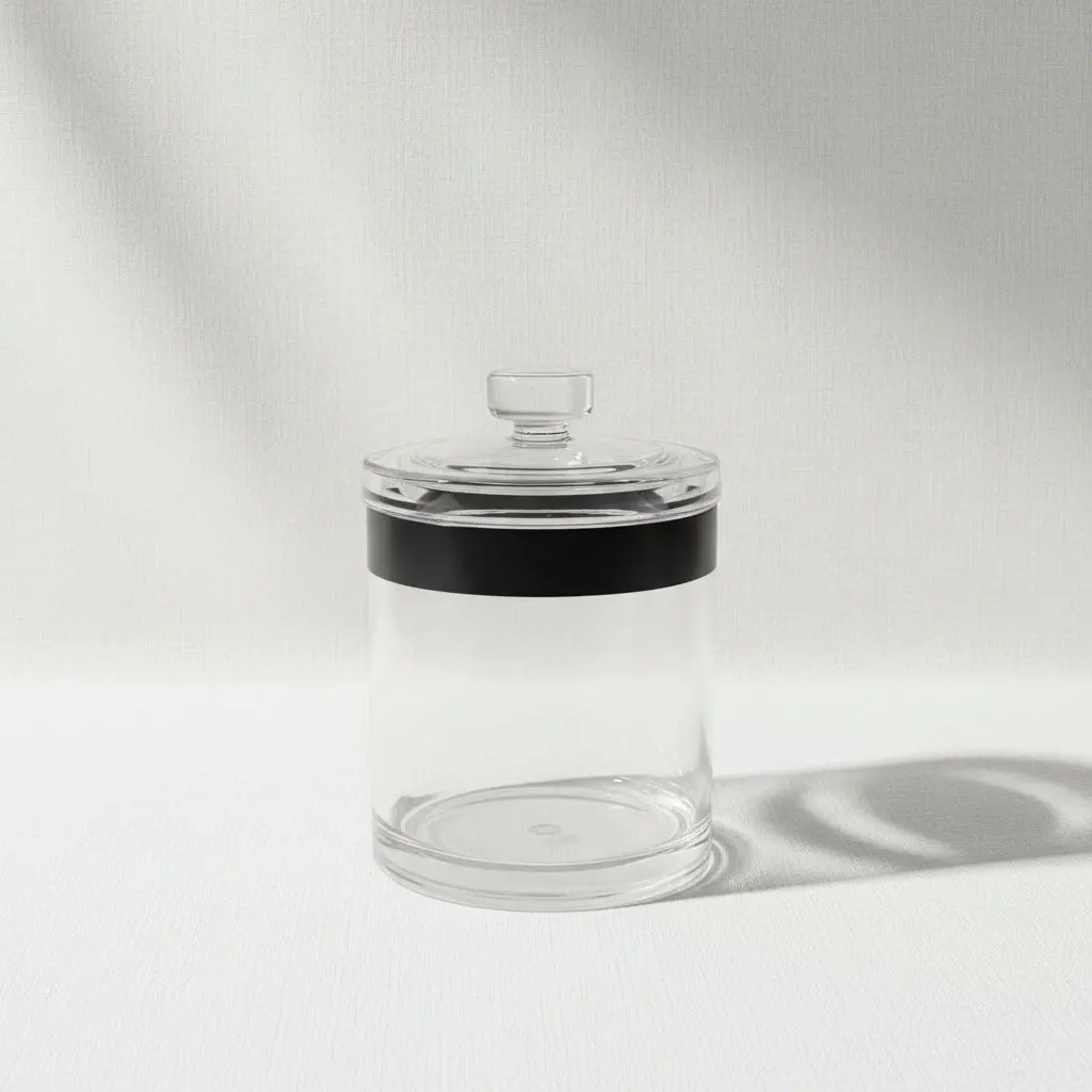 Acrylic Round Storage Jar Medium Acrylic Round Storage Jar Medium