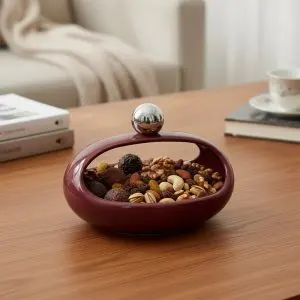 The La Maya Ceramic Red Handle Tray