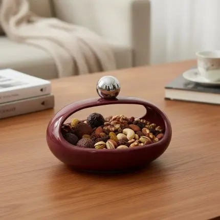 The La Maya Ceramic Red Handle Tray