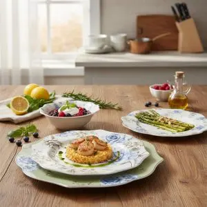 The Minimalist Hospitality Pavilion (Blue Flowers Dinner 24Pcs Set)