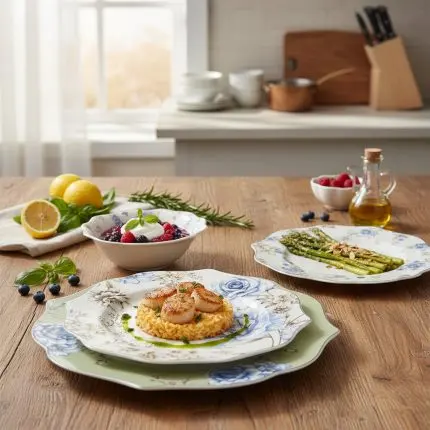 The Minimalist Hospitality Pavilion (Blue Flowers Dinner 24Pcs Set)